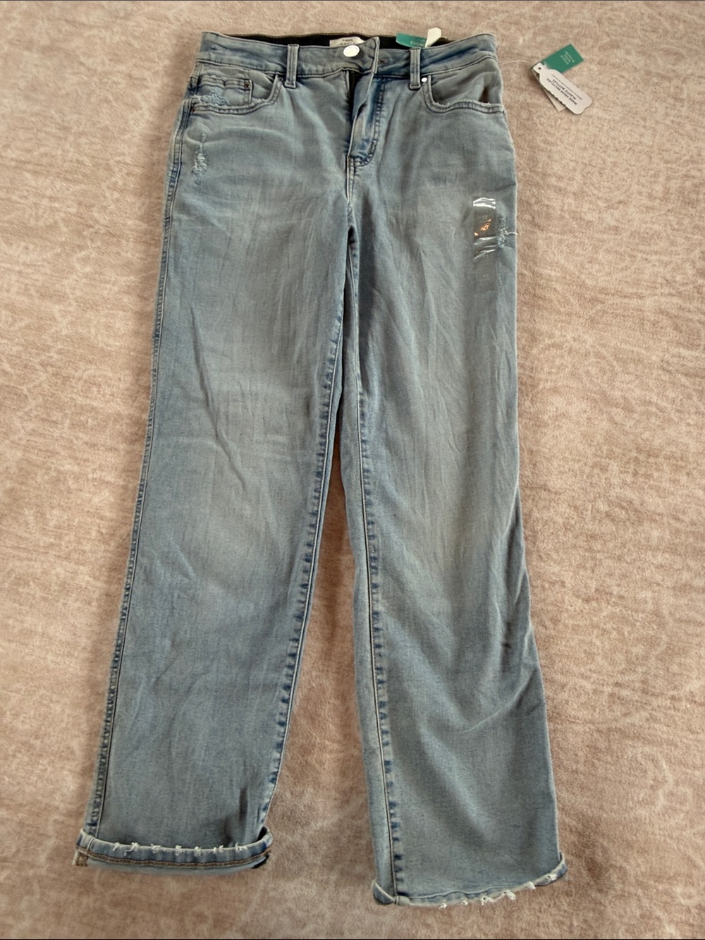 Maurices Medium Blue Distressed Skinny Jeans Short
